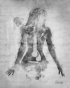 Music Was My First Love in Black and White Digital Art by Nikki Marie Smith