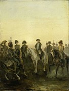 Napoleon with his Staff. Painting by Charles Rochussen -1814-1894- Napoleon with his Staff. Painting by Charles Rochussen -1814-1894-