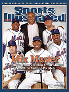 New York Mets Gm Omar Minaya, Orlando Hernandez, Oliver Sports Illustrated Cover Photograph by Sports Illustrated