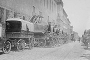 New York National Guard Baggage Train Empty but Ready to be stocked for Transport to Mexico Painting by 