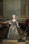 Nicolas de Largilliere 'Portrait of Mariana Victoria of Spain ', 1724, French School, Oil on canvas. Painting by Nicolas de Largilliere -1656-1746-