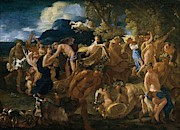 Nicolas Poussin / 'Bacchanal', 1625-1626, French School, Oil on canvas, 122 cm x 169 cm, P02312. Painting by Nicolas Poussin -1594-1665- Nicolas Poussin / 'Bacchanal', 1625-1626, French School, Oil on canvas, 122 cm x 169 cm, P02312. Painting by Nicolas Poussin -1594-1665-