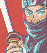 Ninja Warrior Drawing by CSA Images Ninja Warrior Drawing by CSA Images