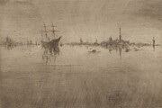 Nocturne, 1879-80 Etching And Drypoint In Dark Brown Ink On Cream Laid Paper Painting by James Abbott Mcneill Whistler