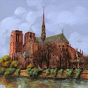 Notre-Dame Painting by Guido Borelli