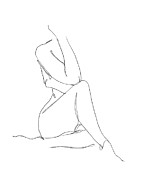 Nude Contour Sketch I Painting by Ethan Harper