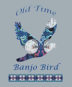 Old Time Banjo Bird  Mixed Media by Sue Duda