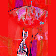 Oliver Considers Life as a Butterfly Mixed Media by Zsanan Studio