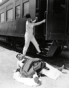 OLIVER HARDY and STAN LAUREL in BERTH MARKS -1929-. Photograph by Album