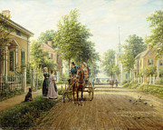 On The Way To Town, 1907 Painting by Edward Lamson Henry