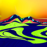 On the Wings of  the Sun No. 3 Mixed Media by Zsanan Studio
