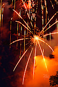 Orange Fireworks Photograph by Meta Gatschenberger