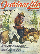 Outdoor Life Magazine Cover February 1920 Painting by Outdoor Life