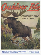 Outdoor Life Magazine Cover February 1922 Painting by Outdoor Life