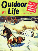 Outdoor Life Magazine Cover February 1940 Painting by Outdoor Life