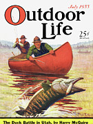 Outdoor Life Magazine Cover July 1933 Painting by Outdoor Life