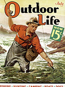Outdoor Life Magazine Cover July 1936 Painting by Outdoor Life