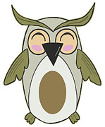 Owl Nightbird Bird Nocturnal Digital Art by Mister Tee