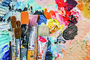 Paint brushes and colors Photograph by Delphimages Photo Creations Paint brushes and colors Photograph by Delphimages Photo Creations