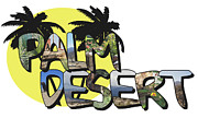 Palm Desert Large Letter with Moon Photograph by Colleen Cornelius
