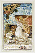 Pandora Opens The Box - In “” A Wonder Book For Girls And Boys: Hawthorne””, By Walter Crane. 1895 Drawing by Walter Crane Pandora Opens The Box - In “” A Wonder Book For Girls And Boys: Hawthorne””, By Walter Crane. 1895 Drawing by Walter Crane
