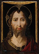 Paolo de San Leocadio / 'The Savior', 1482-1484, Spanish School. JESUS. SALVADOR EL. Painting by Paolo da San Leocadio -c 1445-c 1520-