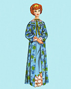 Paper Doll Wearing a Robe Drawing by CSA Images