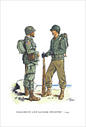 Parachute and Ranger Infantry, 1944 Painting by Unknown