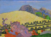 Parahi te Marae-Here is the Temple,1892 Canvas,68 x 91 cm Inv.1980-001-001. Painting by Eugene Henri Paul Gauguin -1848-1903-