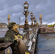 Paris-pont Alexandre   Painting by Guido Borelli