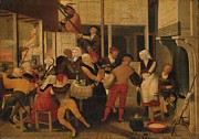 Party in a Brothel. Painting by Brunswijkse Monogrammist -workshop of- Party in a Brothel. Painting by Brunswijkse Monogrammist -workshop of-