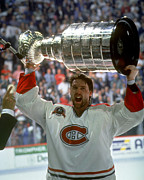 Patrick Roy Raises The Cup, 1993 Photograph by B Bennett
