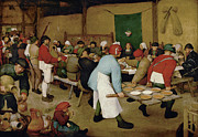 Peasant Wedding, 1568 Painting by Pieter The Elder Bruegel