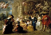 Pedro Pablo Rubens / 'The Garden of Love', 1633-1634, Flemish School. Painting by Peter Paul Rubens -1577-1640-