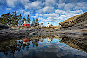 Perfect Reflections - Pemaquid Point Light Photograph by Robert Clifford