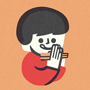 Person with Chopsticks Drawing by CSA Images Person with Chopsticks Drawing by CSA Images
