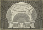 Perspective View Of The Interior Of A Metropolitan Church Painting by Etienne-louis Boullee