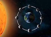 Phases Of The Moon As Seen From Space Photograph by Science Photo Library