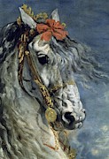 'Philip III of Spain on Horseback -detail-', 1628-1635, Oil on canvas. Painting by Diego Velazquez -1599-1660-