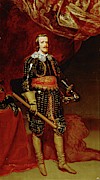 'Philip IV Armed, a Lion at his Feet', ca. ... Painting by Diego Velazquez -1599-1660-