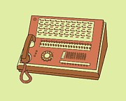 Phone Switchboard Drawing by CSA Images Phone Switchboard Drawing by CSA Images