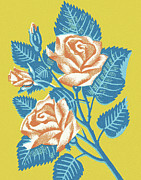 Pink Rose Drawing by CSA Images Pink Rose Drawing by CSA Images