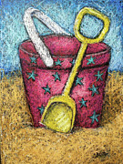 Pink Sand Pail Painting by Karla Beatty Pink Sand Pail Painting by Karla Beatty