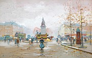 Place Clichy Painting by Eugene Galien-Laloue Place Clichy Painting by Eugene Galien-Laloue