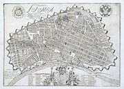 Plan Of The City Of Lima - 1687 - M P Peru And Chile 13. Drawing by Album