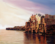 Polignano Painting by Guido Borelli Polignano Painting by Guido Borelli