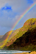 Polihale Rainbow's End Photograph by Debra Banks