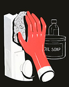 Polishing a Door with Oil Soap Drawing by CSA Images Polishing a Door with Oil Soap Drawing by CSA Images