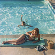 Poolside On Shelter Island Photograph by Slim Aarons