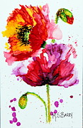 Poppies Painting by Maria Barry